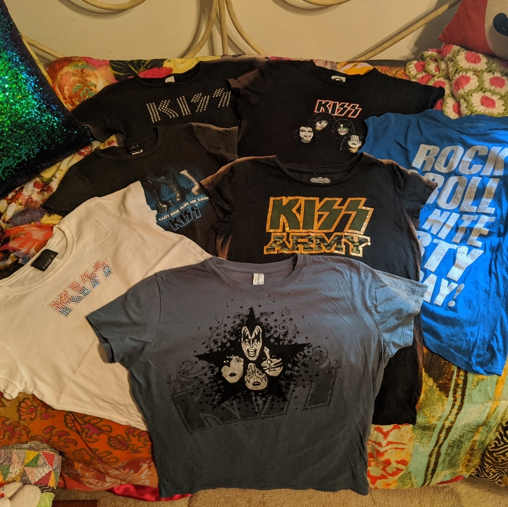 Vintage KISS band t-shirts